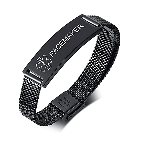 VNOX PACEMAKER Medical Alert Bracelets for Men Women with