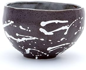Wabi Sabi Matcha Bowl Made in Japan, Hakeme Sabi