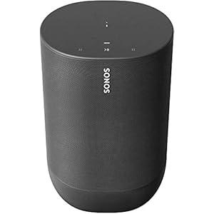 Sonos Move Smart Speaker, Waterdicht, WLAN- en Bluetooth, met Batterij, Stemassistenten, Zwart