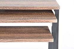 Zenvida Nesting Side/End Tables Set of 3 Modern