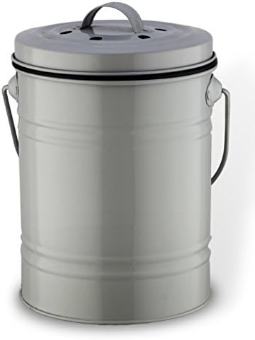 Das Haus Kitchen Counter Top Compost Bin with Removable Pail and Odor Blocking Charcoal Filter, 3/4 Gallon, Gray