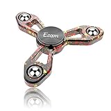 EZOONTri Fidget Spinner Metal Finger Toys, Aluminum Hand Spinner Replaceable Bearing Max 4 Mins Spinning Time EDC ADHD Focus Toy for Kids Adults (COLORFUL-BLACK)