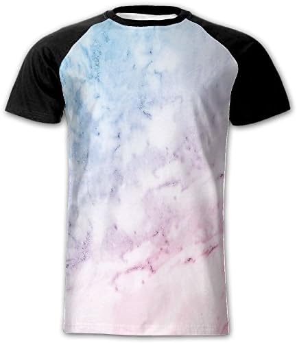 Newfood Ss Pastel Toned Cloudy Hazy Crack Lines Stained Antique Shabby Chic Design Decorative Men's Short Sleeve Raglan T