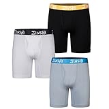 JINSHI Men's Bamboo Fiber Ultra Soft Boxer Briefs