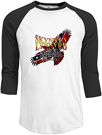 CACA Men's Lynyrd Skynyrd Free Bird 3/4 Sleeve Baseball Tshirts