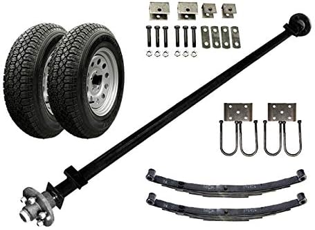 3.5k Light Duty Single Axle TK Trailer kit - 3500 lb Capacity (95" Hubface - 80" Spring Center(6'10 Frame), 5x5 Bolt Pattern)