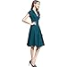 Shengdilu Women's Vintage Retro Ball Gown 1940s Flared Dress Swing Skaters