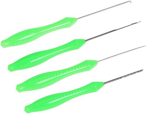 LBgrandspec 4Pcs Bait Needle Set Hook Drill Stringer Baiting Rig Tool Carp Fishing Tackle Plastic crochet