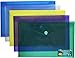 Poly Envelope- Legal Size, 5pc Single Vibrant Colors Set- Translucent (Multi-Colored)
