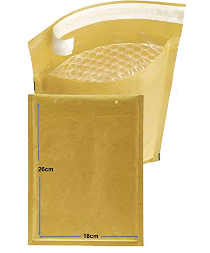Bankers Box Padded Bubble Bag 180 x 260 mm (Number 14) for Shipping Protection, 100 Envelopes