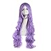 MapofBeauty 32 Inch 80 cm Light Purple Long Hair Curly Wavy Wig Cosplay Costume Wig
