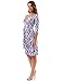 PattyBoutik Women Faux Wrap A Line Dress (Purple and White12 Large)