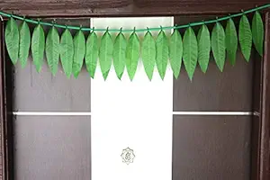 S2S Artificial Mango Leaves Toran for Main Door,Hanging Toran for Festive Decorations, Doorway Leaves toran (Green -Pack of 2) (Length - 40 Inch)