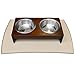 Petfusion Large Waterproof Pet Food Mat (Beige, 24X16