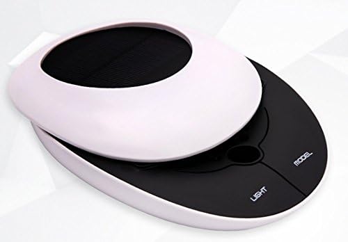 BALIYIN Solar Car Air Purifier OEM Negative Ion Oxygen Bar PM2.5 Air Freasher, Mute Air Cleaner (Circular White)