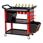 YQC-Multifunctional-Trolley-Double-Hanging-Barrel-Maintenance-Tool-Cart-3-Layers-Three-Layers-Multifunctional-Trolley-Treatment-Tool-Cart-Multifunctional-Storage-Trolley-Handling