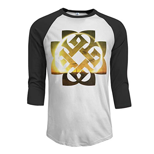 MarshallD Men's Breaking Benjamin Dark Before Dawn 3/4 Sleeve Raglan Baseball T Shirts Black