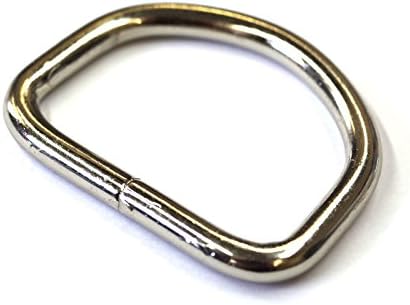 5 x Heavy Duty 5 mm Thick Welded Metal D Rings 50 mm / 2 Inch Wide