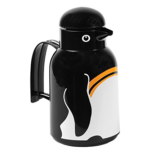 Helios Thermo-Bird Vacuum Jug Black-Penguin 1 Litre Helios Thermo-Bird Vacuum Jug Black-Penguin 1 Litre