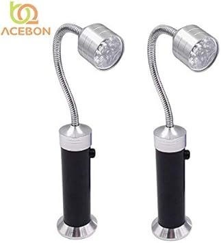 Amazon Acebon 2ピース磁気ベース調節可能使用バッテリー超高輝度バーベキューbbq読書灯グースネックledライト屋外照明 Cydysy qトング
