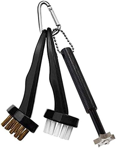 FINGER TEN Golf Club Brush Cleaner Groove Sharpener Value Pack, Shoe Cleaning Tool with Hook to Bag and Belt Set FINGER TEN Golf Club Brush Cleaner Groove Sharpener Value Pack, Shoe Cleaning Tool with Hook to Bag and Belt Set