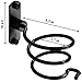 C CASIMR Hair Dryer Holder, Rustic Hair Dryer Organizer Wall Mount, Perfect Bathroom Washroom Accessories Storage Shelf, Hair Blow Dryer Hanging Rack Spiral Hair Styling Stand Organizer,Black