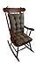 Klear Vu Twill Non-Slip Rocking Chair Cushion, Assembled in USA, Thick Tufted Design, Includes Seat Pad & Back Pillow with Ties, 17x17 Inches, 2-Piece Set, Honeycomb Chocolate 2 Count