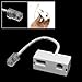 SODIAL(R) RJ45 Plug to BT RJ11 Secondary Splitter Telephone Adapter