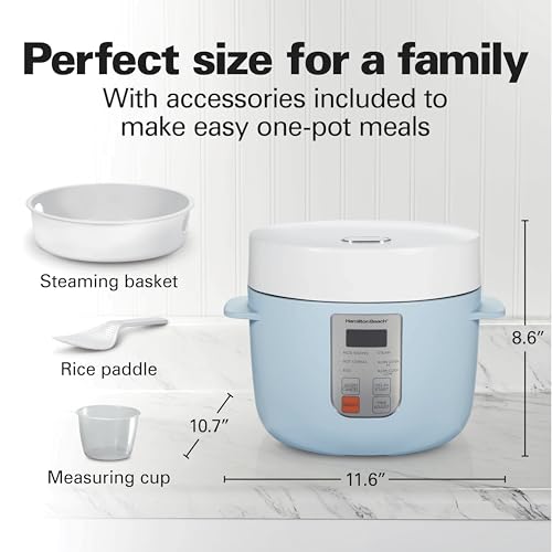 Hamilton Beach Digital Programmable Rice Cooker & Food Steamer,12 Cups