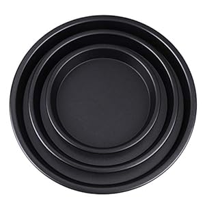 Yarnow 3 Stks Pizza Bakplaten Non Stick Ronde Bakvormen 6 8 10 Inch Cake Pie Cookie Oven Trays Voedsel Roosteren Schotel…