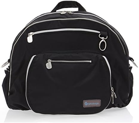 Gitta Jumbo Multi Function Baby Mom Nappy Changing Diaper Bag, Black+Silver