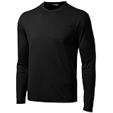 DRI-Equip Long Sleeve Moisture Wicking Athletic Shirt-X-Small-Black