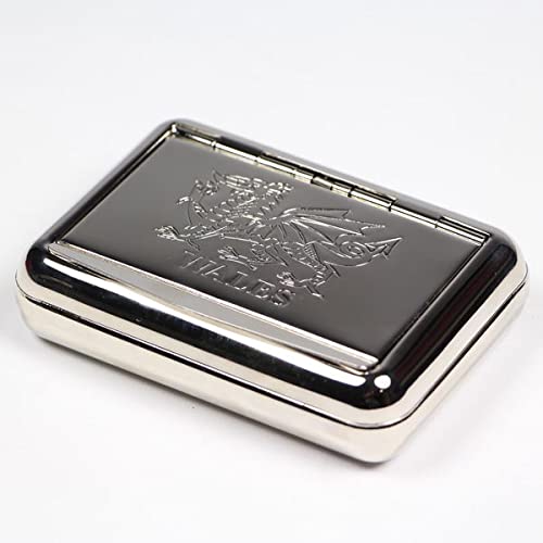 ROLLING KING Metal Tobacco Tin and Cigarette Case for Roll Ups WALES , Kingsize Cone Holder and Rolling Papers King Size Box. Boxes for Hand Rolled Extra Slim Cigarettes