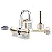6pcs Practice Lock Set OKPOW Lock Set Crystal Visible Cutaway Common Lock Types for Locksmith Training Different Types of Padlock