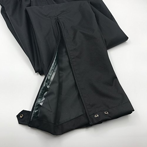 Brite Safety Style 5485 Black Rain Pants Made With Durable Waterproof Windproof Breathable Nylon Oxford Fabric - Comfortable Pants With Side Openings, Elastic Waistband And Adjustable Cuffs (XL-Long) - Thumbnail 2
