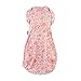 Tommee Tippee Grosnug Newborn Swaddle Sleeping Bag, Hip-Healthy Sleep Sack - Light Weight for 70-77 Degree F - Wild Posy - Small Size, 0-3 months, Pink - Light 1.0 Tog
