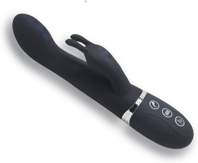 9 inch Multiple Speed Soft Silicone Rechargeable Waterproof Powerful Vibrations Dual arm Women Toy Black S01