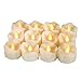 Flameless Candles - Fickering Realistic Led Tea Lights With Timer - 6Hrs on and 18 Hrs off,Wax Dripped,Battery Operated Votive Candle,Long Battery Life,200+ Hours,Batteries Included[12 Pack]