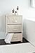 East Loft Nightstand Dresser Storage Organizer for Closet, Nursery, Bathroom, Laundry or Bedroom 3 Fabric Drawers, Solid Wood Top, Durable Steel Frame (Tan)