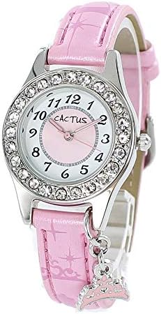 カクタス Cactus 期間限定 キッズ ウォッチ 女の子 こども 小学生 腕時計 クリスタル チャーム付き ピンク 国内正規品 Cac 71 L05