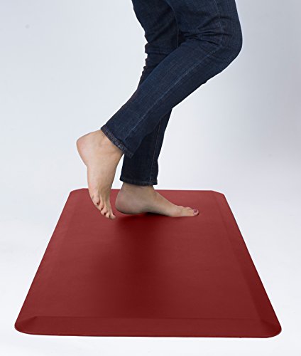 Kitchen Anti Fatigue Mat Standing Desk Mat - SoftSaver 20 x 42 Inches - Floor Mat Sit Stand Workstation Office Floor Mats - Non-Slip Grip Red Mat