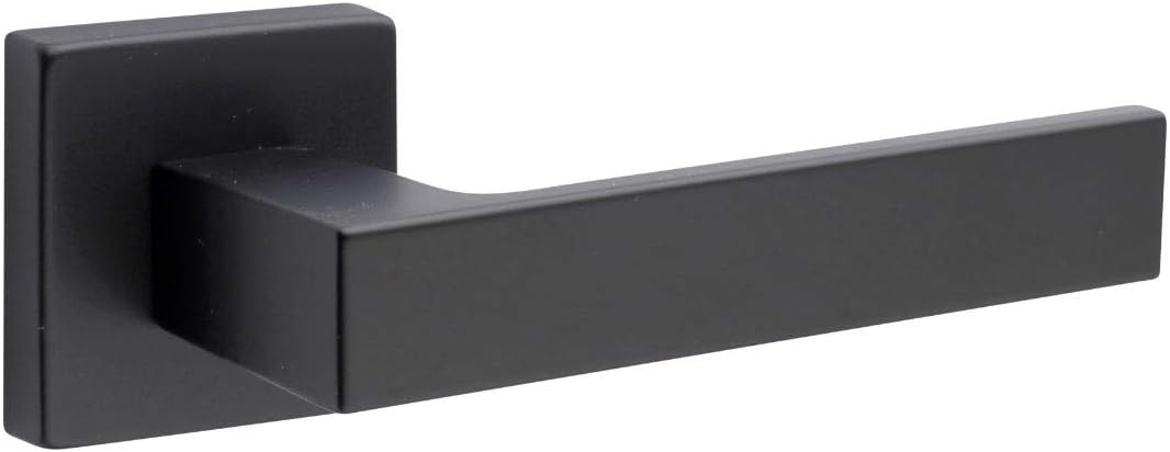 Fimet 1317 Opaque Black Square Lever Knob Door Hall/Closet/Bedroom