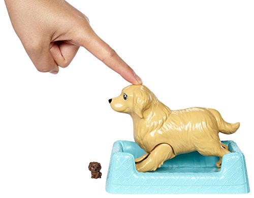Barbie Newborn Pups Doll & Pets Playset, Blonde