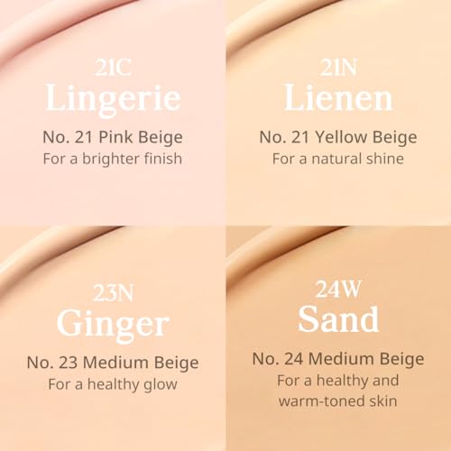 CLIO PROFESSIONAL CLIO Kill Cover Mesh Glow Cushion Foundation ([Refill Included] 15g*2, 23N GINGER), Glass Skin, Long-Lasting, Lightweight, Buildable Coverage, Glowy Skin Makeup