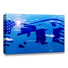 Canvas Wall Art Memorial Day Painting Artwork for Home Prints Framed - 12x18 inches