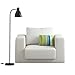 Wallniture Sol Adjustable Reading Floor Lamp with Foot Control On Off Switch Black