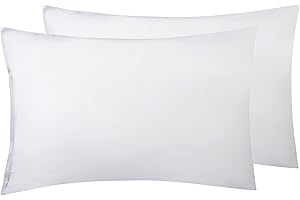 Elaine Karen 100% Waterproof Vinyl Pillow Bed Bug Protector Zippered Pillowcase, Pillow Encasement Covers (Standard, 2 Pack)