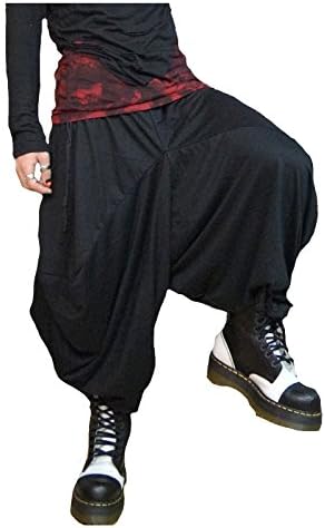 Hippies Mens Womens Dance Hiphop Salouel Vkei Pants One Size,Black 553364