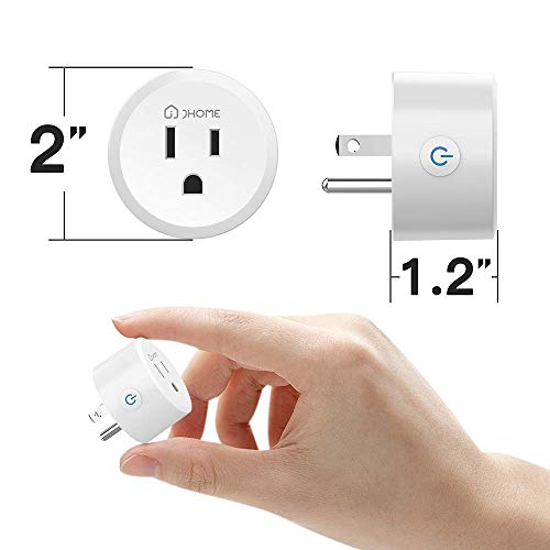 Jhome Zigbee Smart Plug, Mini Outlet Switches Works with Echo Plus, SmartThings Hub, Google Home. Remote Control Your Home Appliances from Anywhere(2 Pack)
