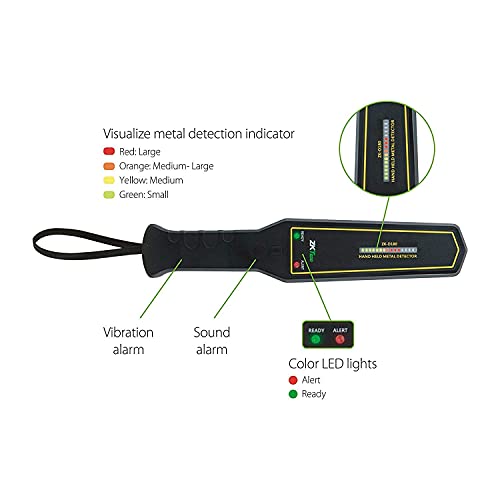 Metal Detector Wand Handheld Security Metal Detector, High Accuracy